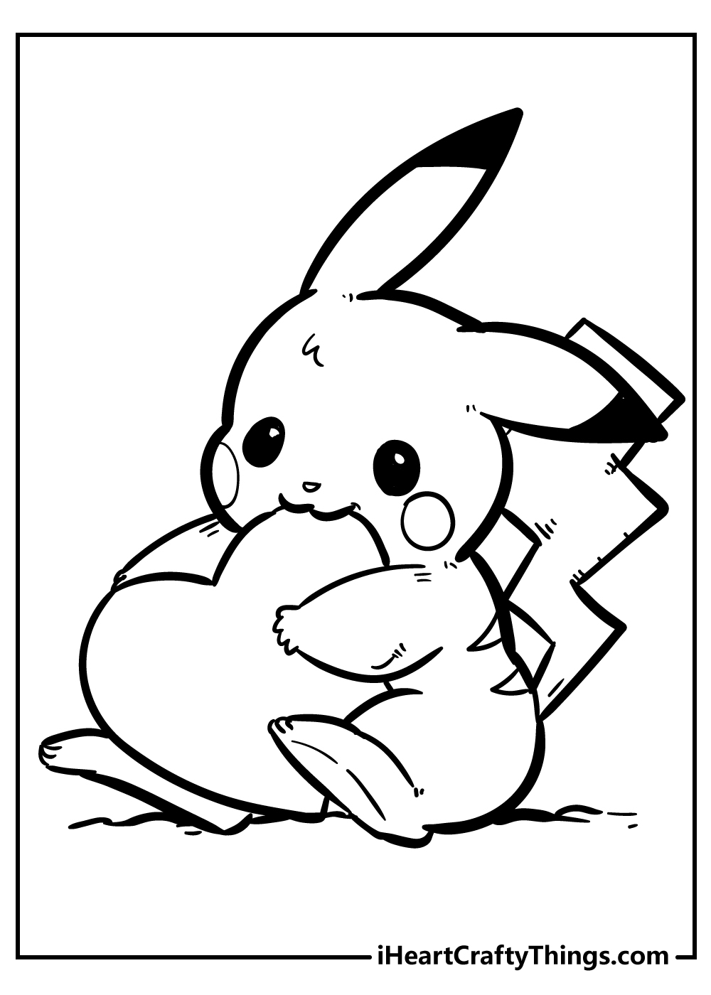 33 Adorable Pikachu Coloring Pages Printable 9