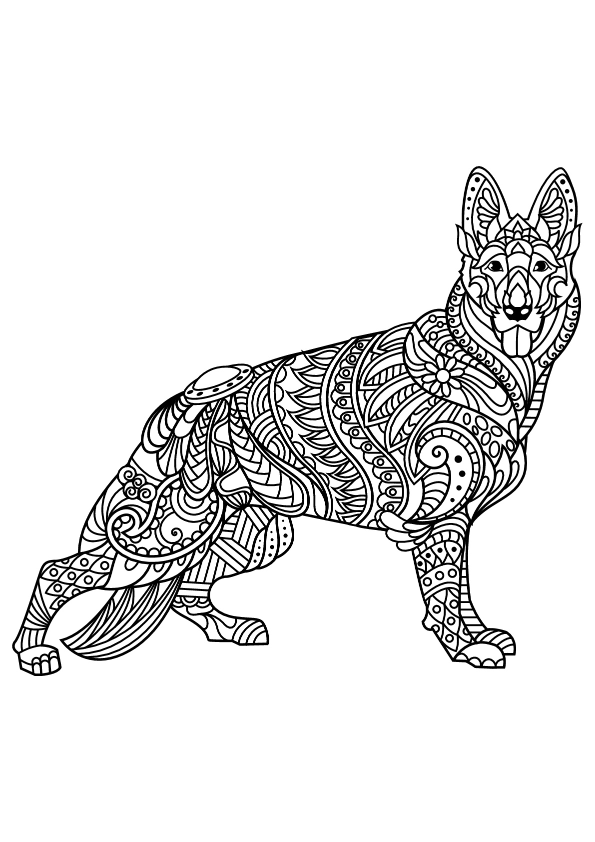 33 Dog Print Coloring Pages Printable 13