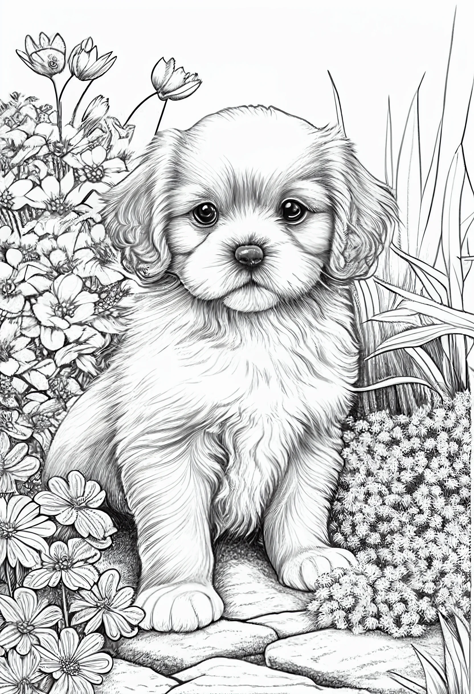 33 Dog Print Coloring Pages Printable 8