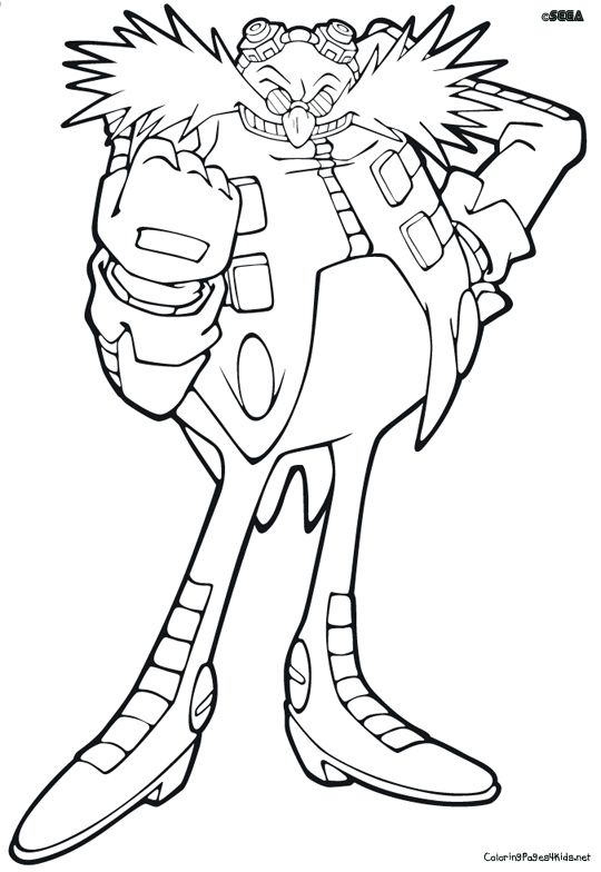 33 Dr. Eggman Robotnik Coloring Pages Printable 2