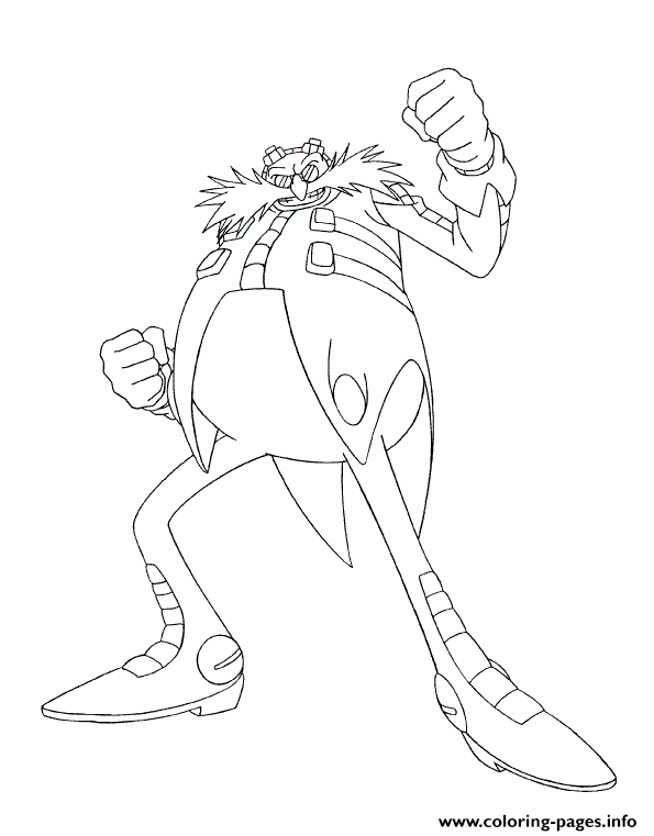 33 Dr. Eggman Robotnik Coloring Pages Printable 24