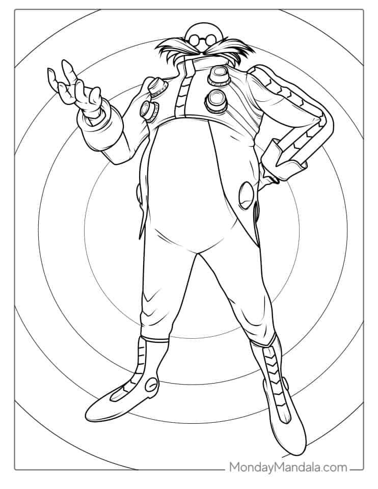 33 Dr. Eggman Robotnik Coloring Pages Printable 28