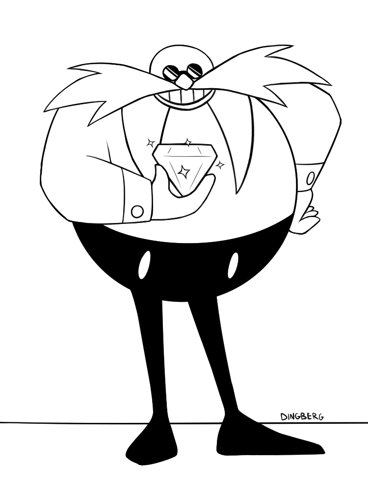 33 Dr. Eggman Robotnik Coloring Pages Printable 3