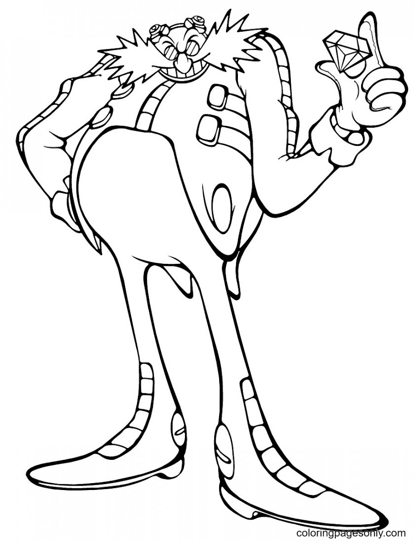 33 Dr. Eggman Robotnik Coloring Pages Printable 32