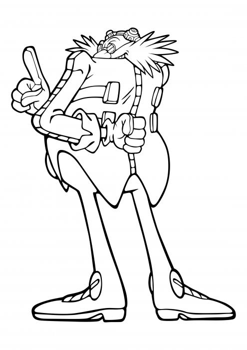 33 Dr. Eggman Robotnik Coloring Pages Printable 5