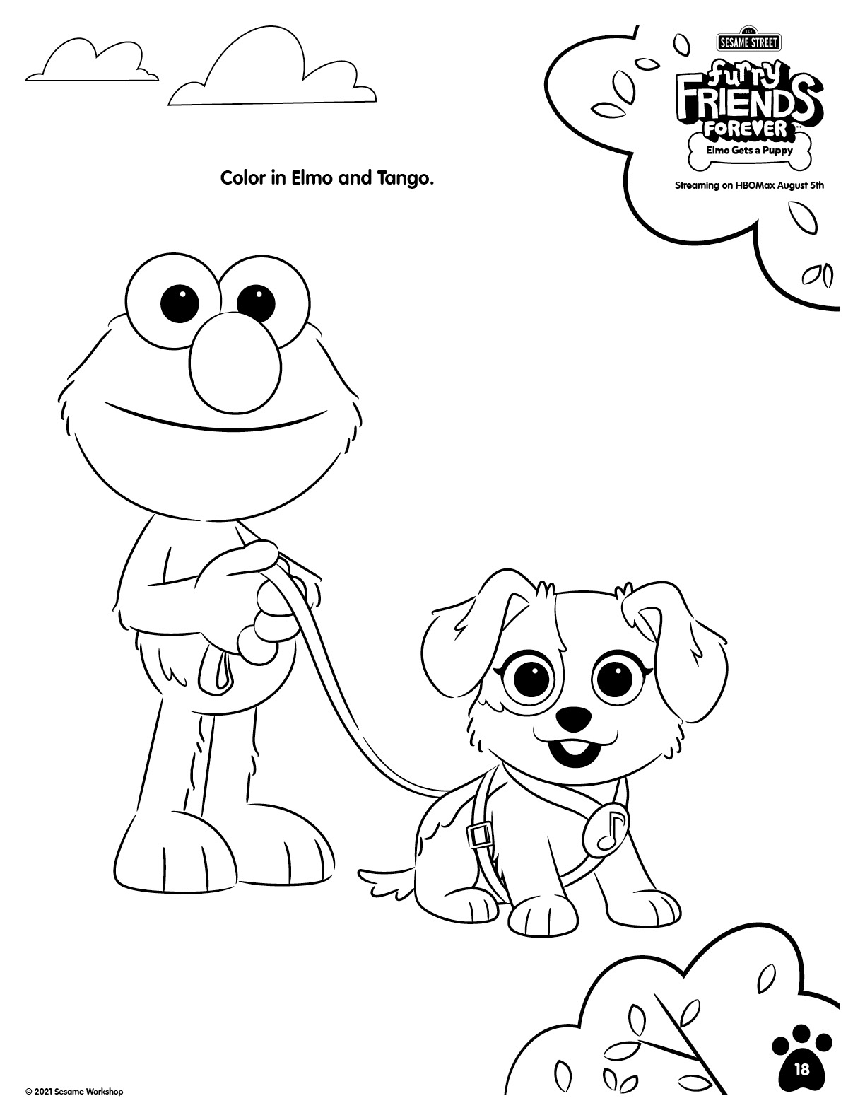 33 Elmo And Tango Coloring Pages Printable 1