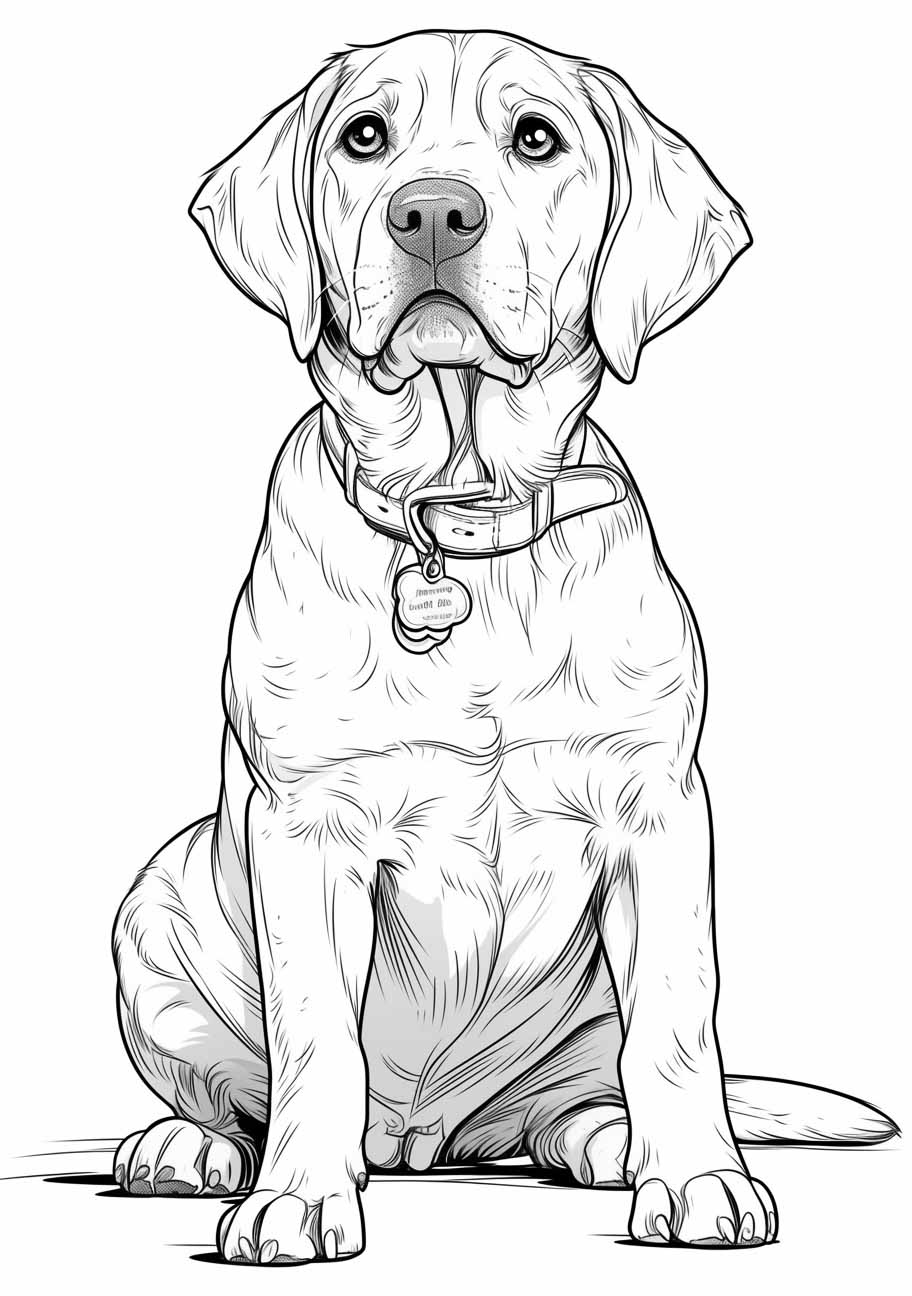 33 Friendly Labrador Coloring Pages Printable 3