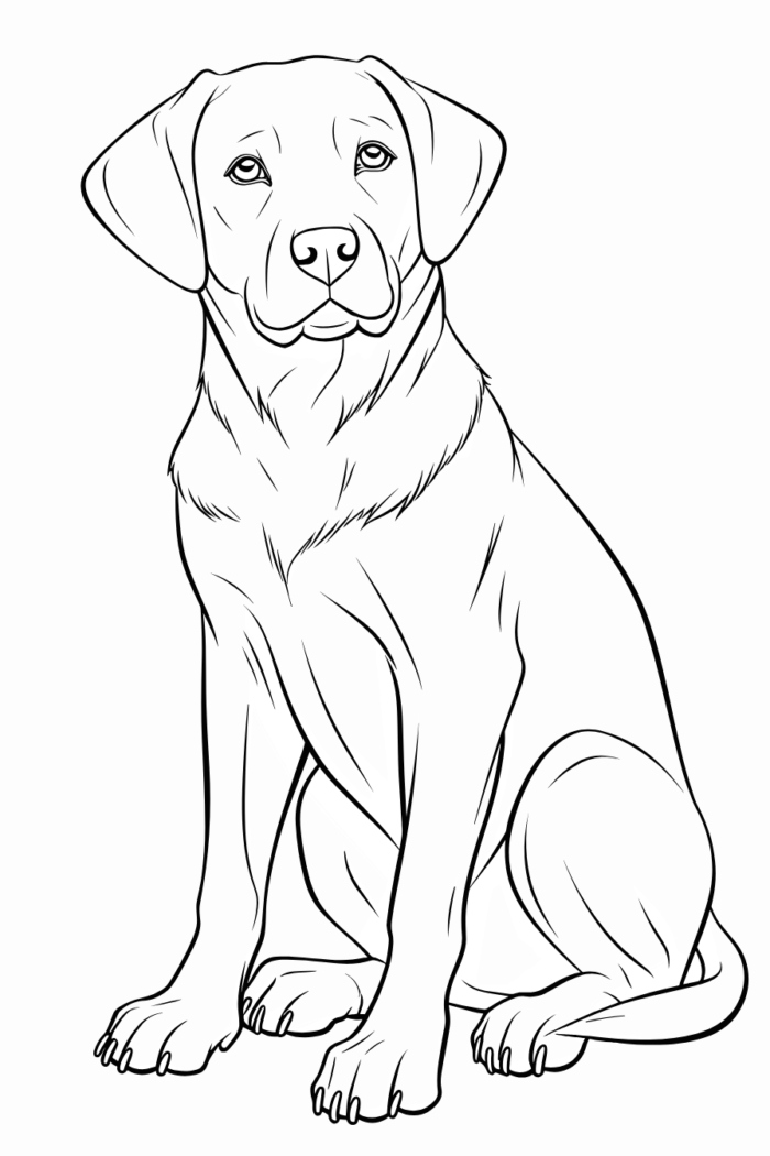 33 Friendly Labrador Coloring Pages Printable 5