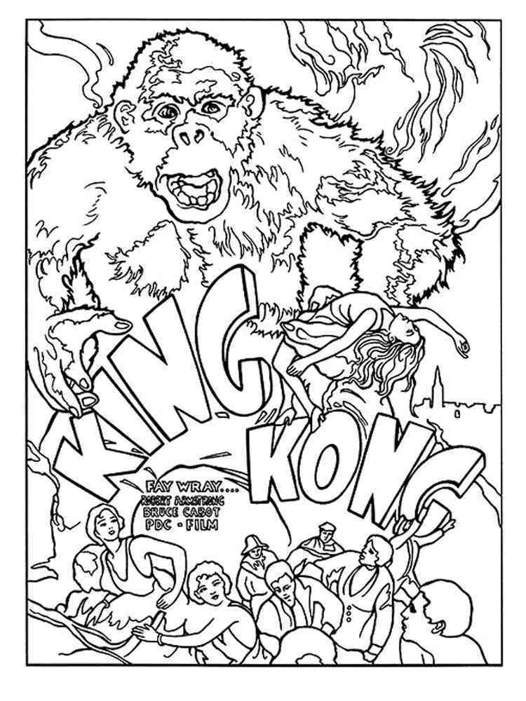 33 King Kong Coloring Pages Printable 1