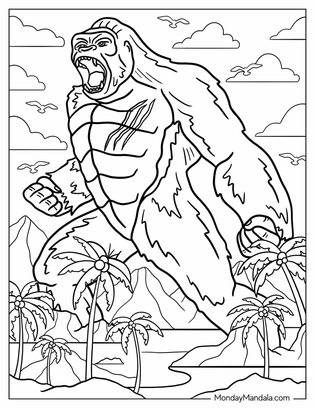 33 King Kong Coloring Pages Printable 8