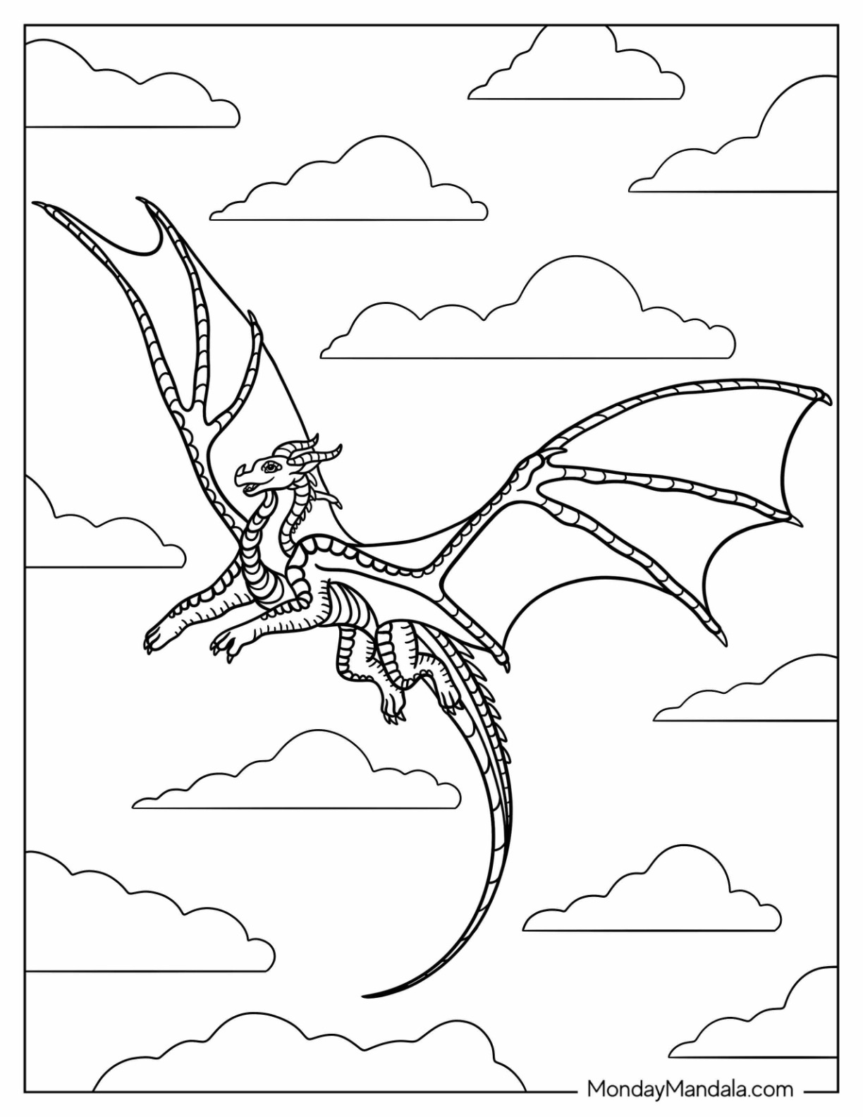 33 Majestic Wings of Fire Coloring Pages Printable 12