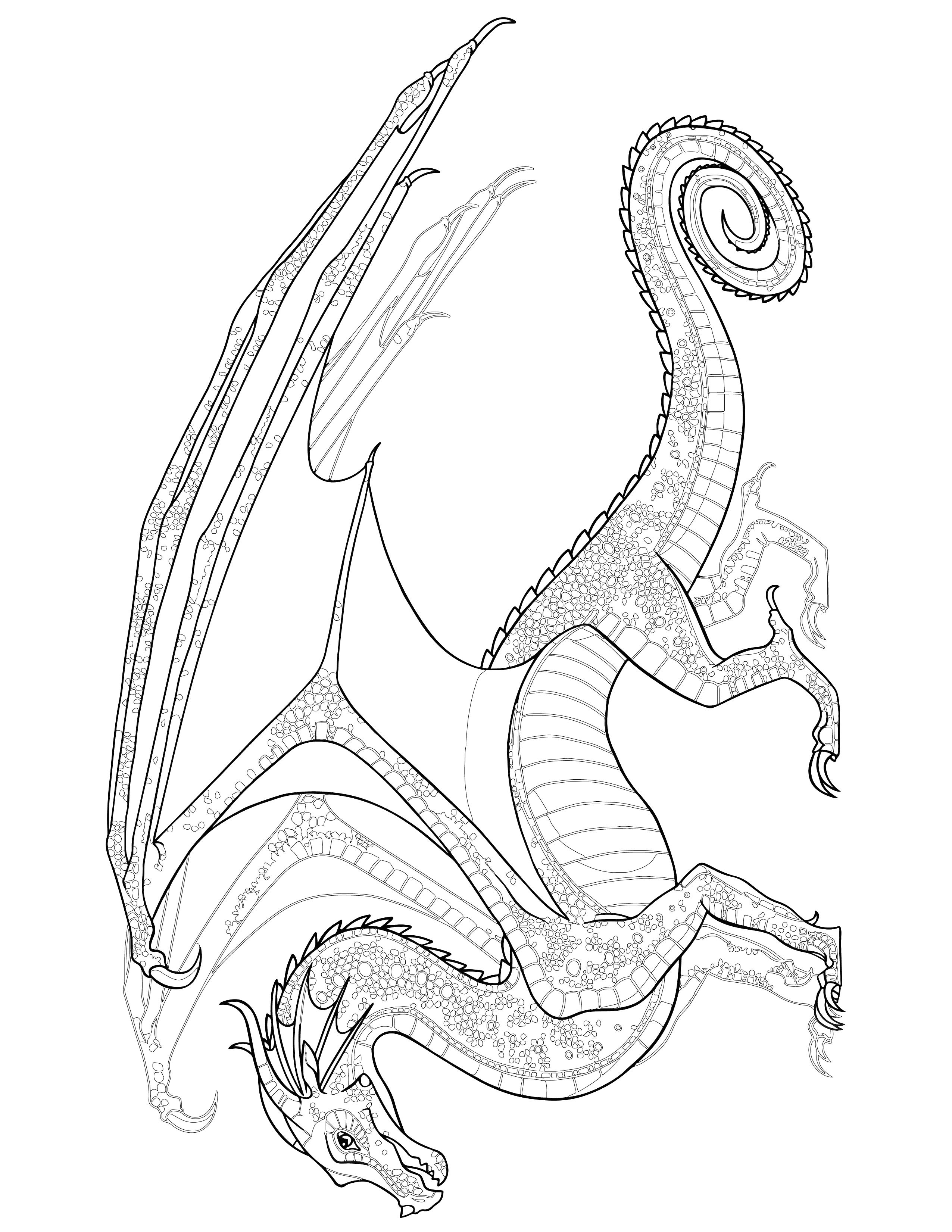 33 Majestic Wings of Fire Coloring Pages Printable 14