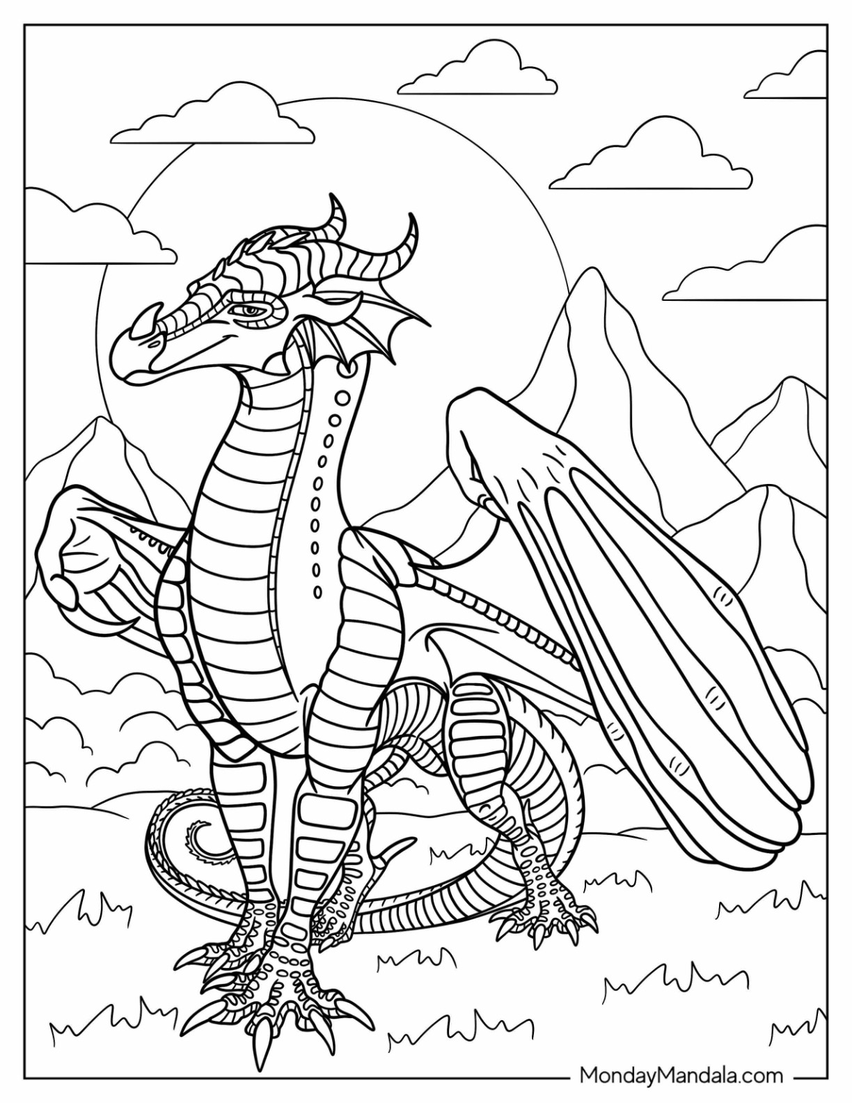 33 Majestic Wings of Fire Coloring Pages Printable 29