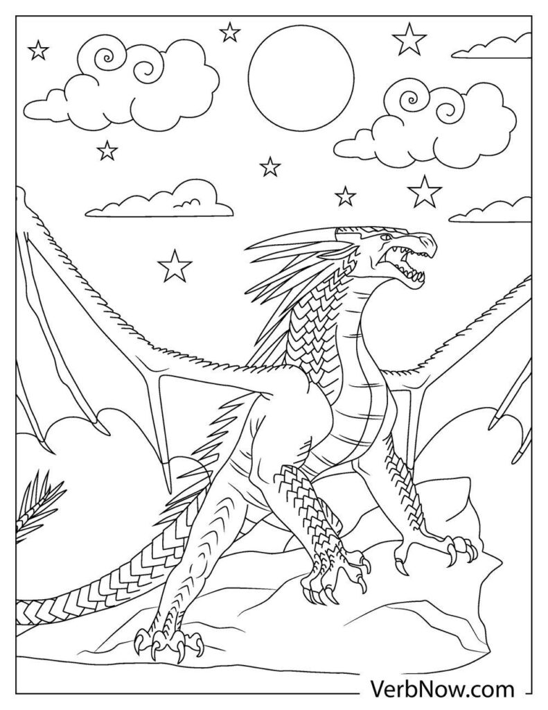 33 Majestic Wings of Fire Coloring Pages Printable 3