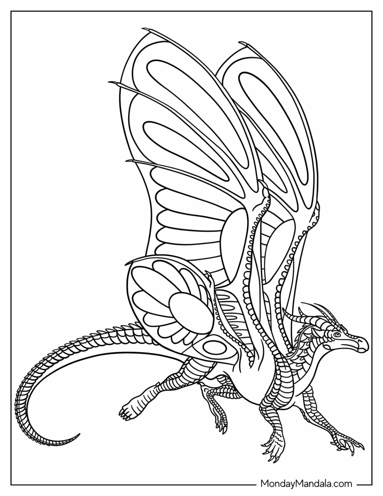 33 Majestic Wings of Fire Coloring Pages Printable 32