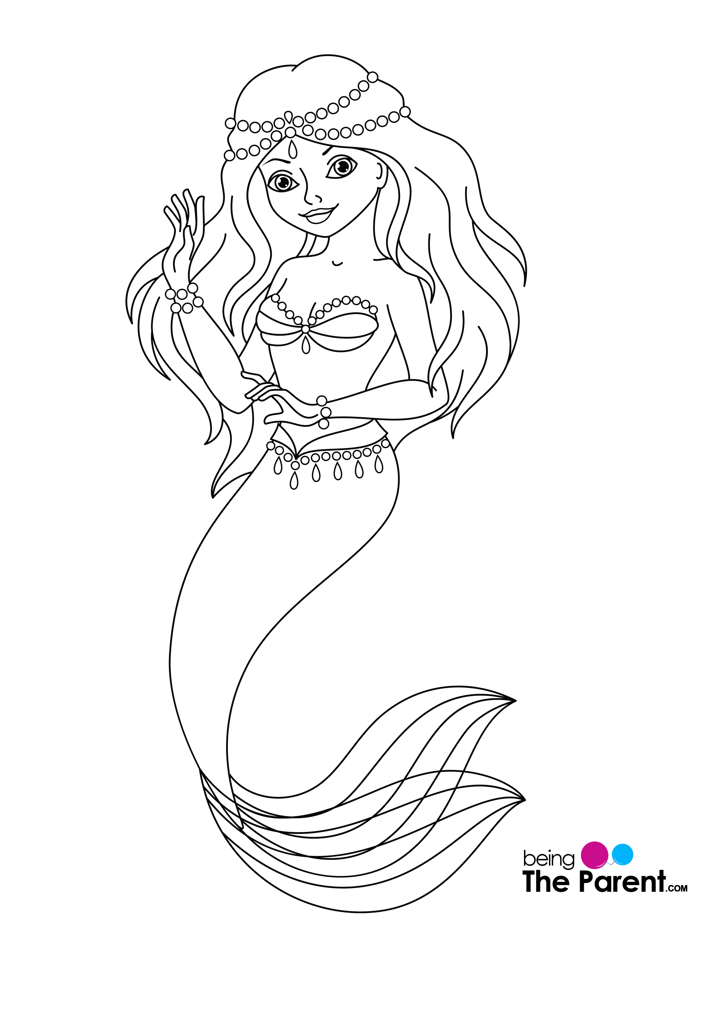 33 Mysterious Gothic Mermaid Coloring Pages Printable 15