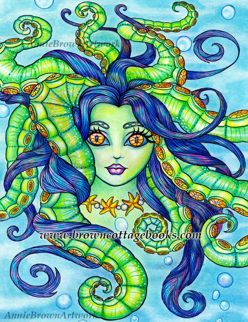 33 Mysterious Gothic Mermaid Coloring Pages Printable 17