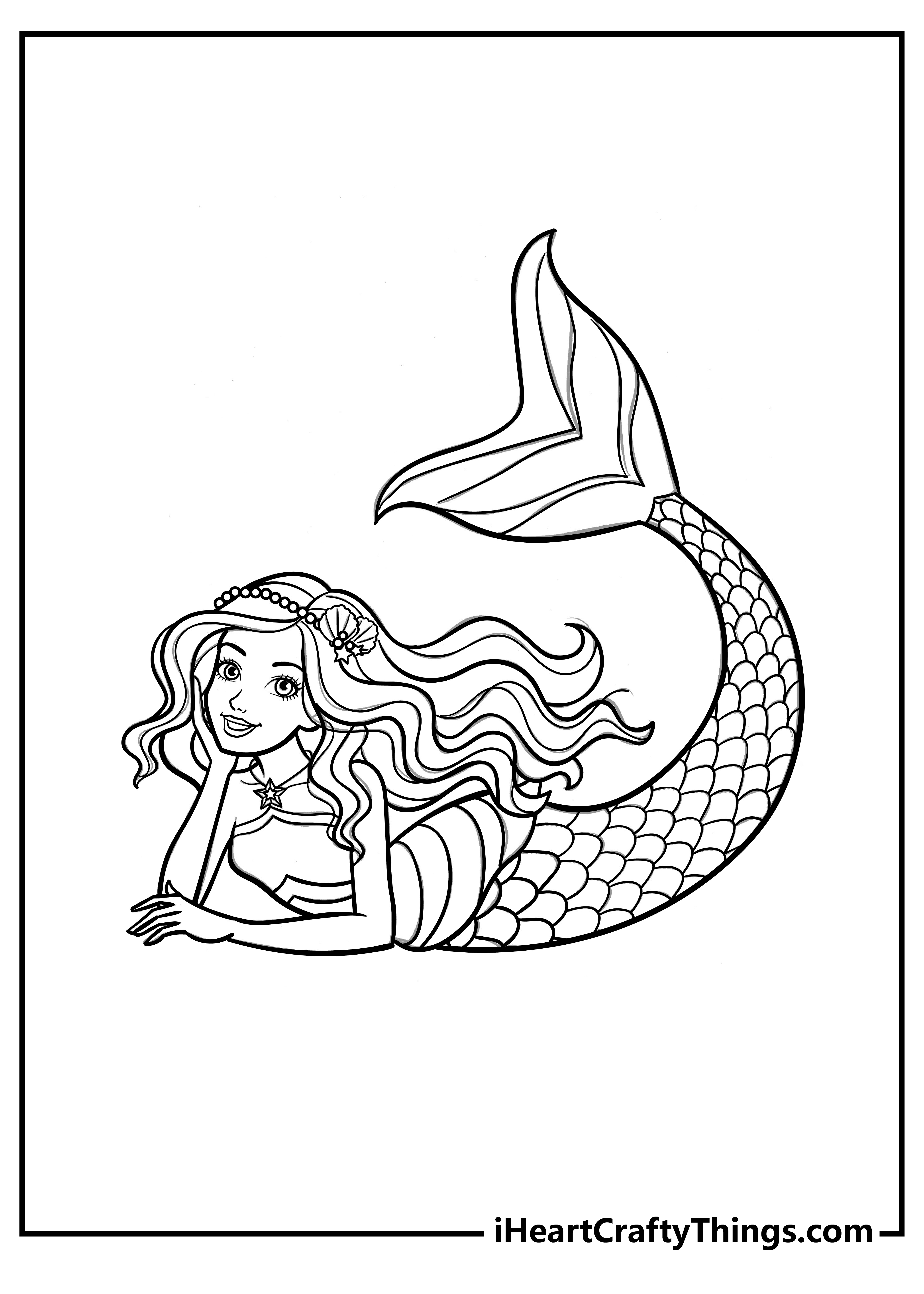 33 Mysterious Gothic Mermaid Coloring Pages Printable 22