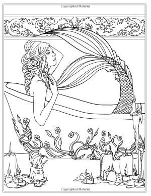 33 Mysterious Gothic Mermaid Coloring Pages Printable 35