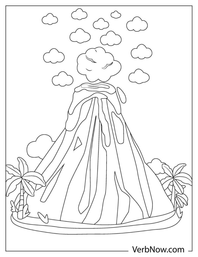 33 Volcano Coloring Pages Printable 11