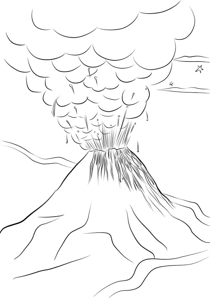 33 Volcano Coloring Pages Printable 13