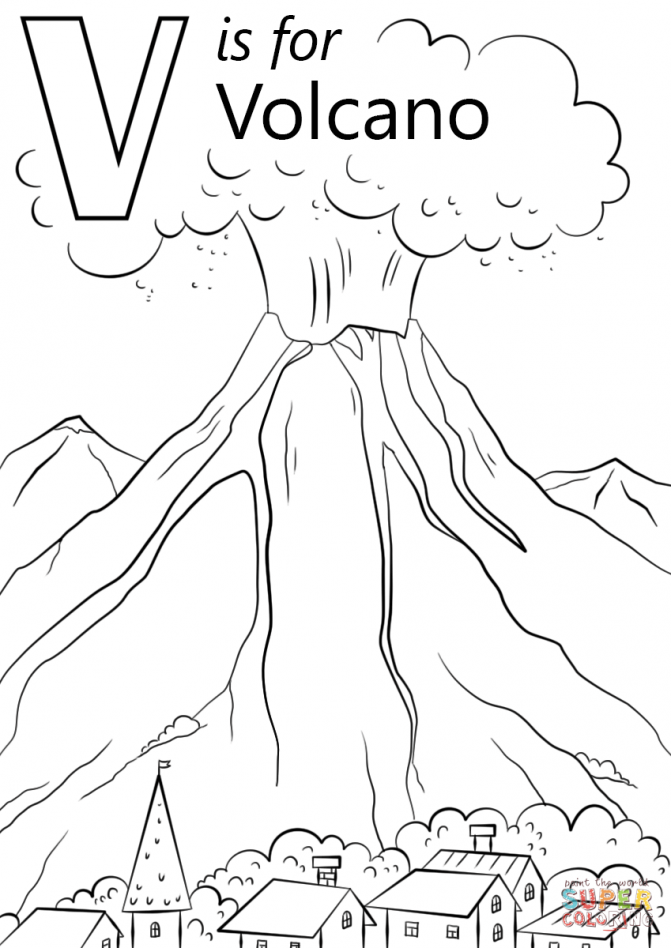 33 Volcano Coloring Pages Printable 16