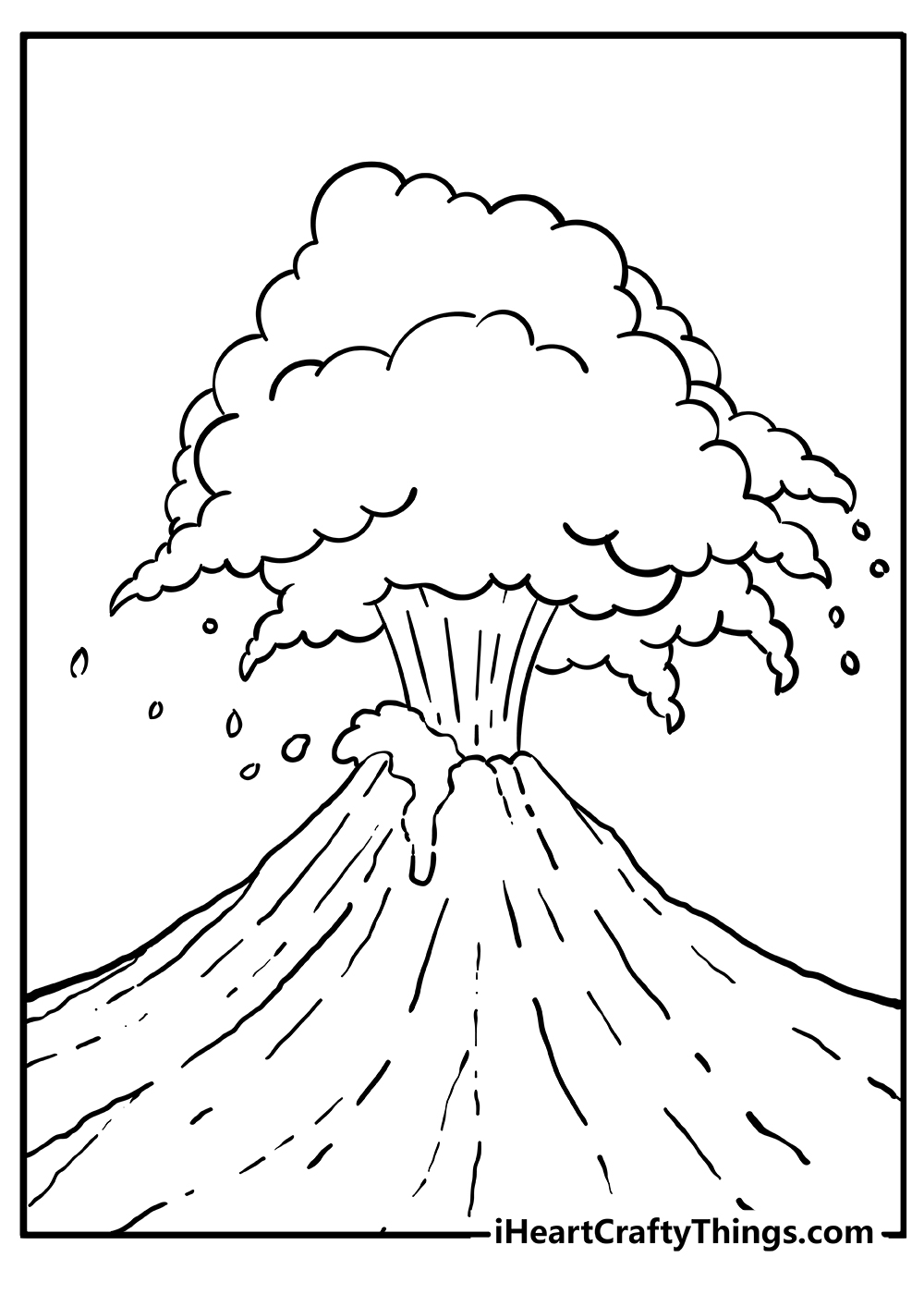 33 Volcano Coloring Pages Printable 2