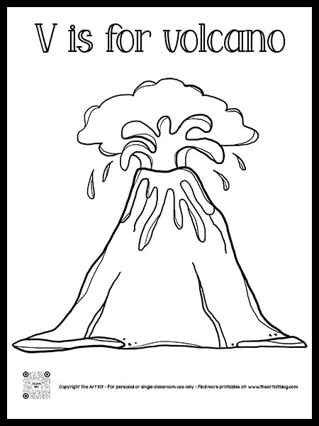 33 Volcano Coloring Pages Printable 20