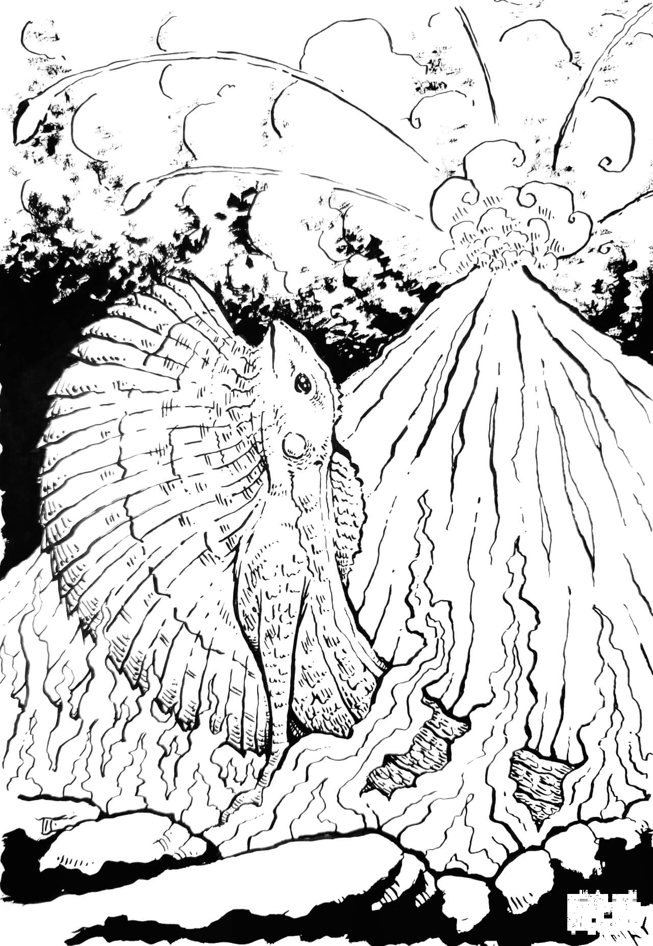 33 Volcano Coloring Pages Printable 23