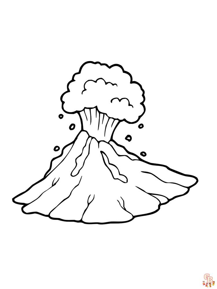 33 Volcano Coloring Pages Printable 25