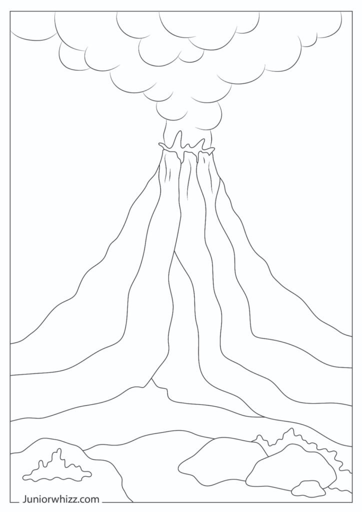 33 Volcano Coloring Pages Printable 26