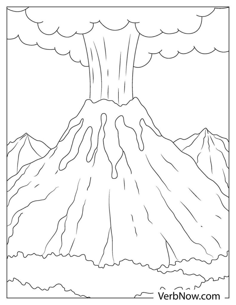 33 Volcano Coloring Pages Printable 28