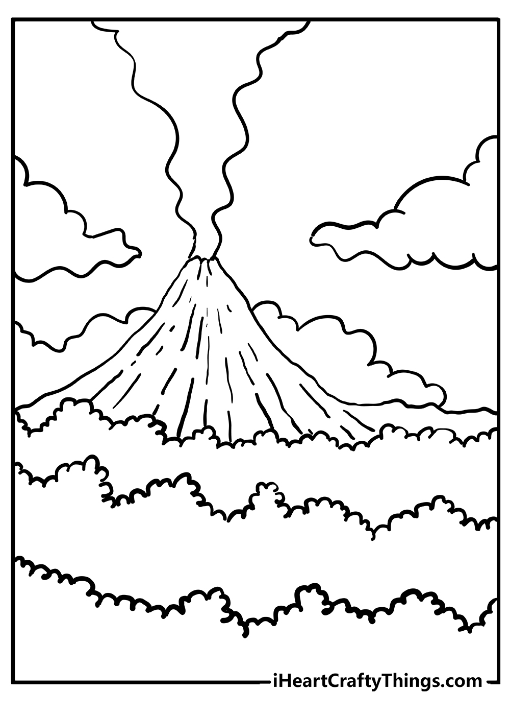 33 Volcano Coloring Pages Printable 29