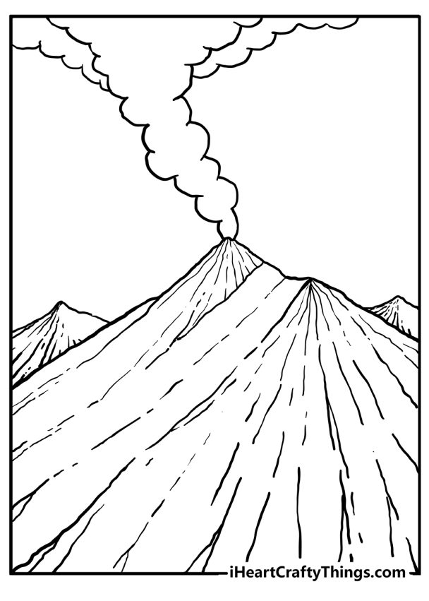 33 Volcano Coloring Pages Printable 30