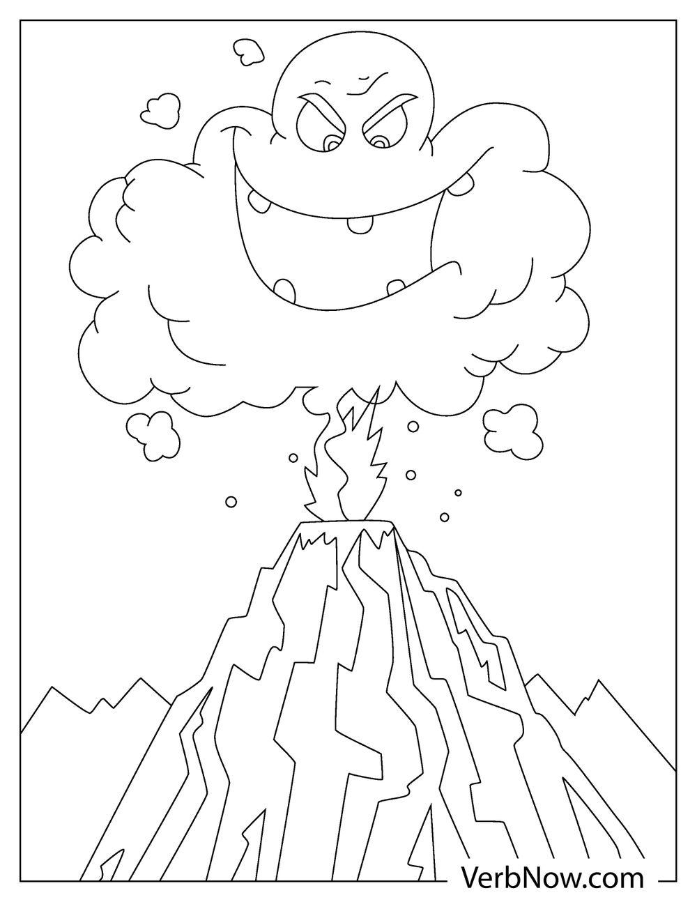 33 Volcano Coloring Pages Printable 31