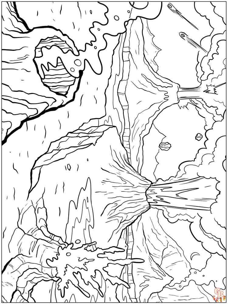 33 Volcano Coloring Pages Printable 34