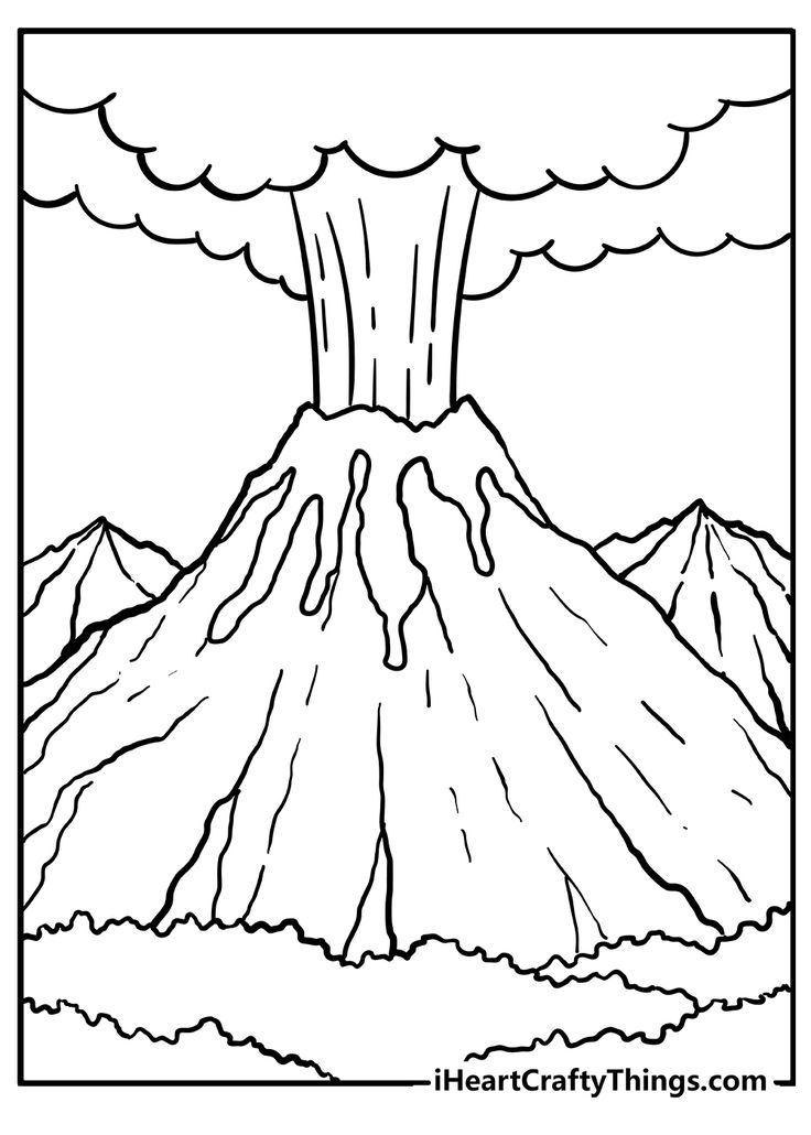 33 Volcano Coloring Pages Printable 35