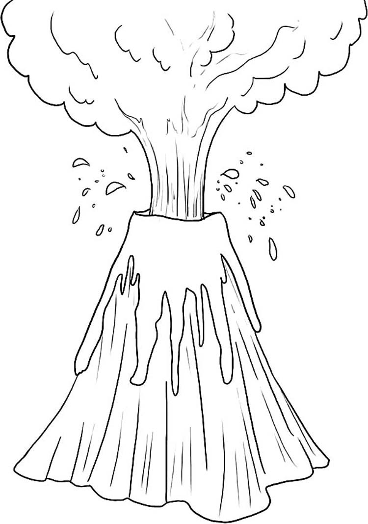 33 Volcano Coloring Pages Printable 4