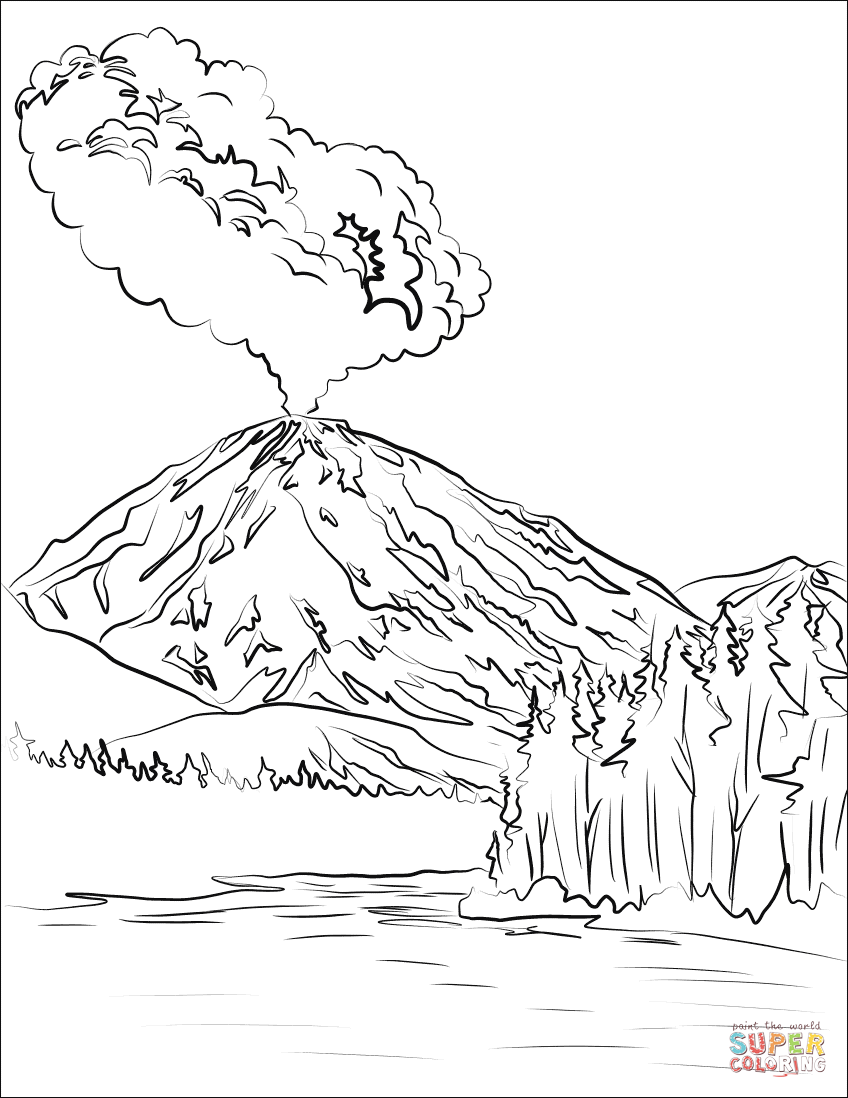 33 Volcano Coloring Pages Printable 6