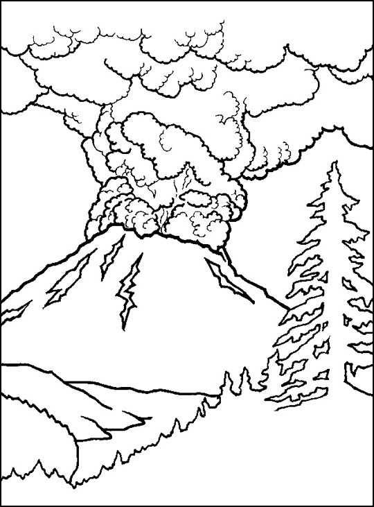 33 Volcano Coloring Pages Printable 8