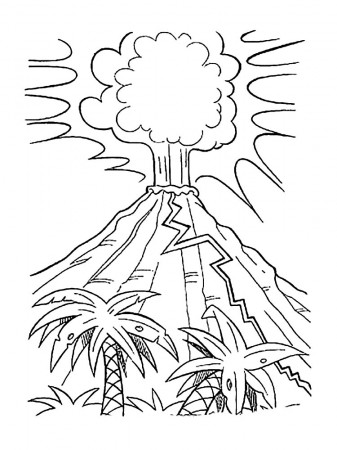 33 Volcano Coloring Pages Printable 9