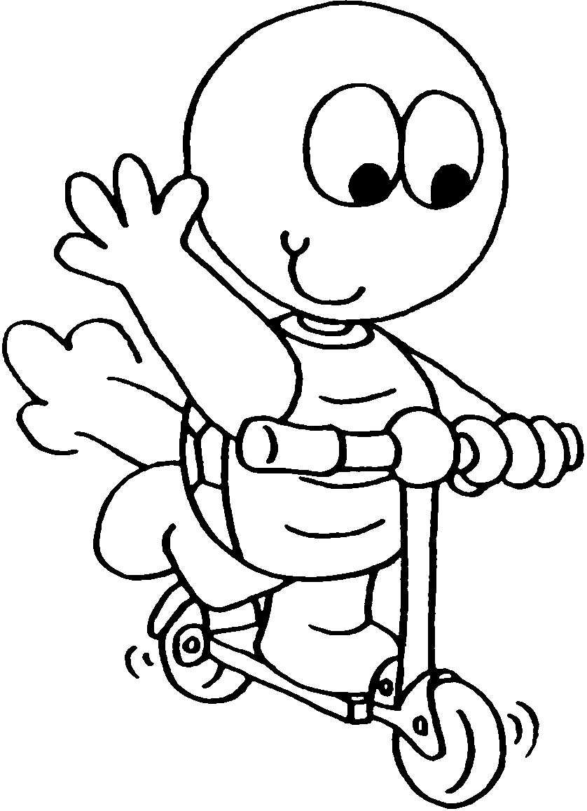 34 Cool Scooter Coloring Pages Printable 12