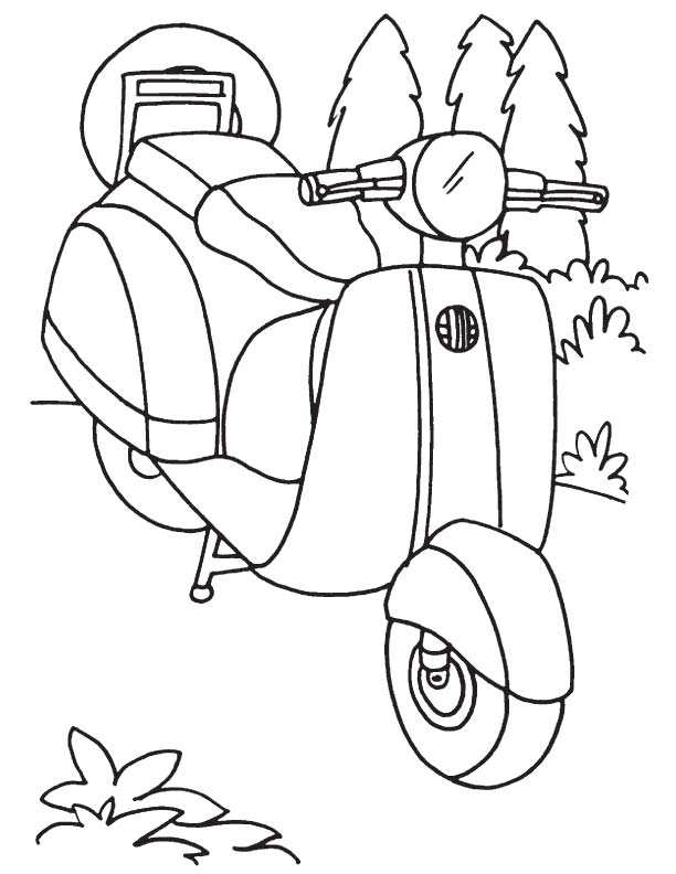 34 Cool Scooter Coloring Pages Printable 2