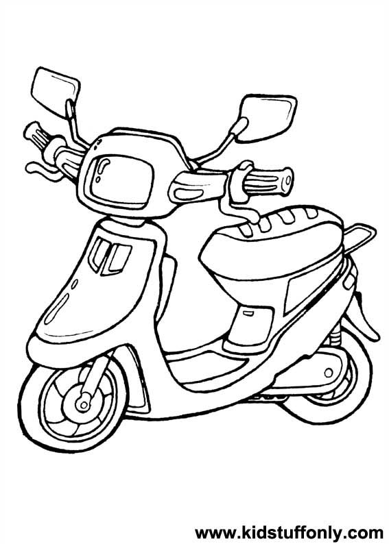 34 Cool Scooter Coloring Pages Printable 25