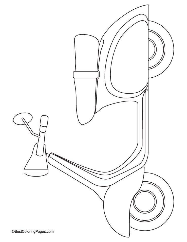 34 Cool Scooter Coloring Pages Printable 29