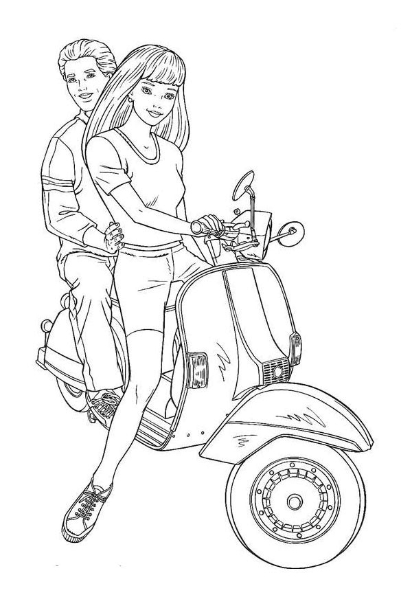 34 Cool Scooter Coloring Pages Printable 35