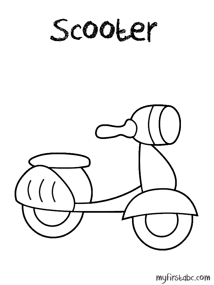 34 Cool Scooter Coloring Pages Printable 4