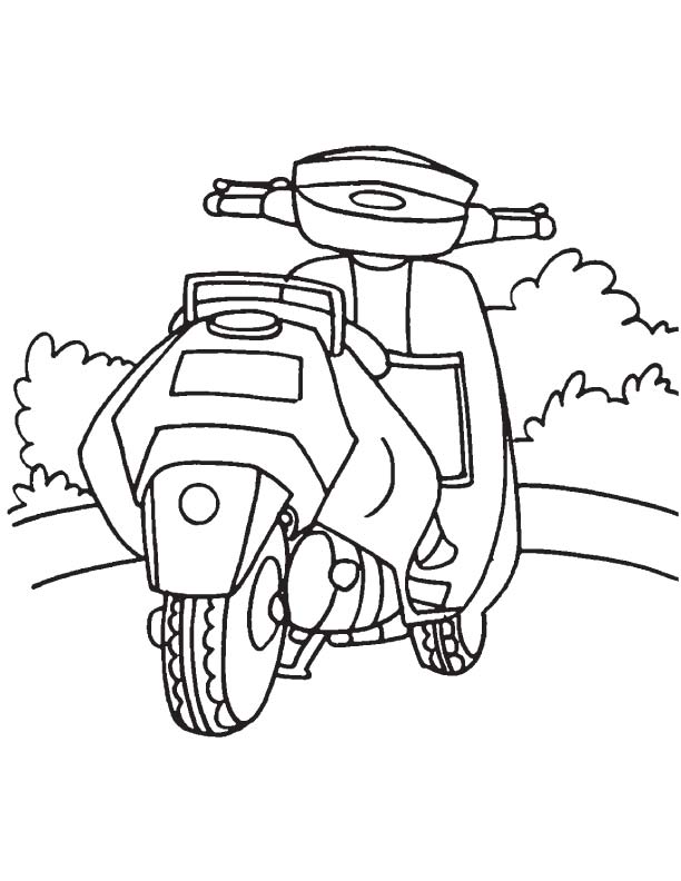 34 Cool Scooter Coloring Pages Printable 5