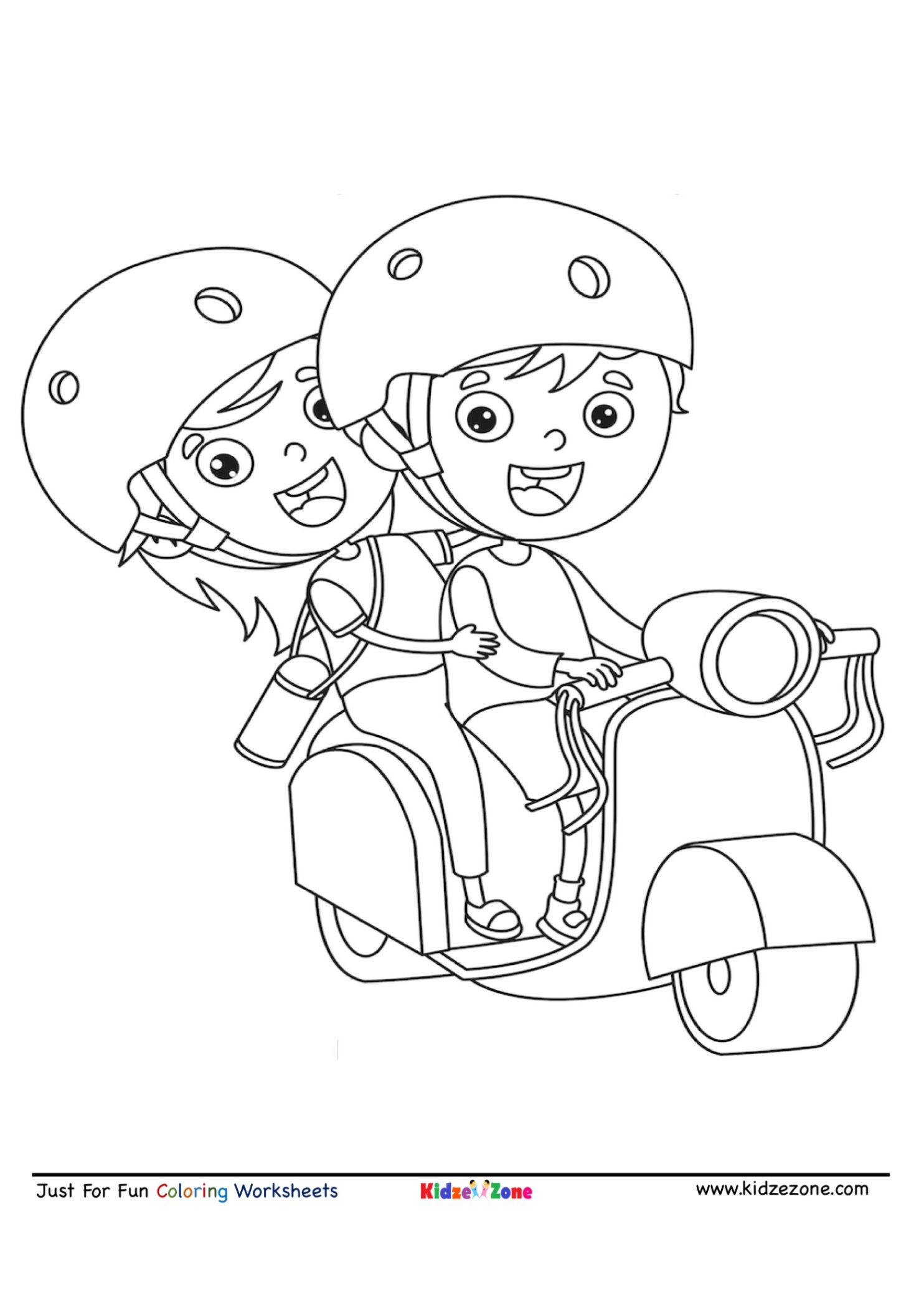 34 Cool Scooter Coloring Pages Printable 6