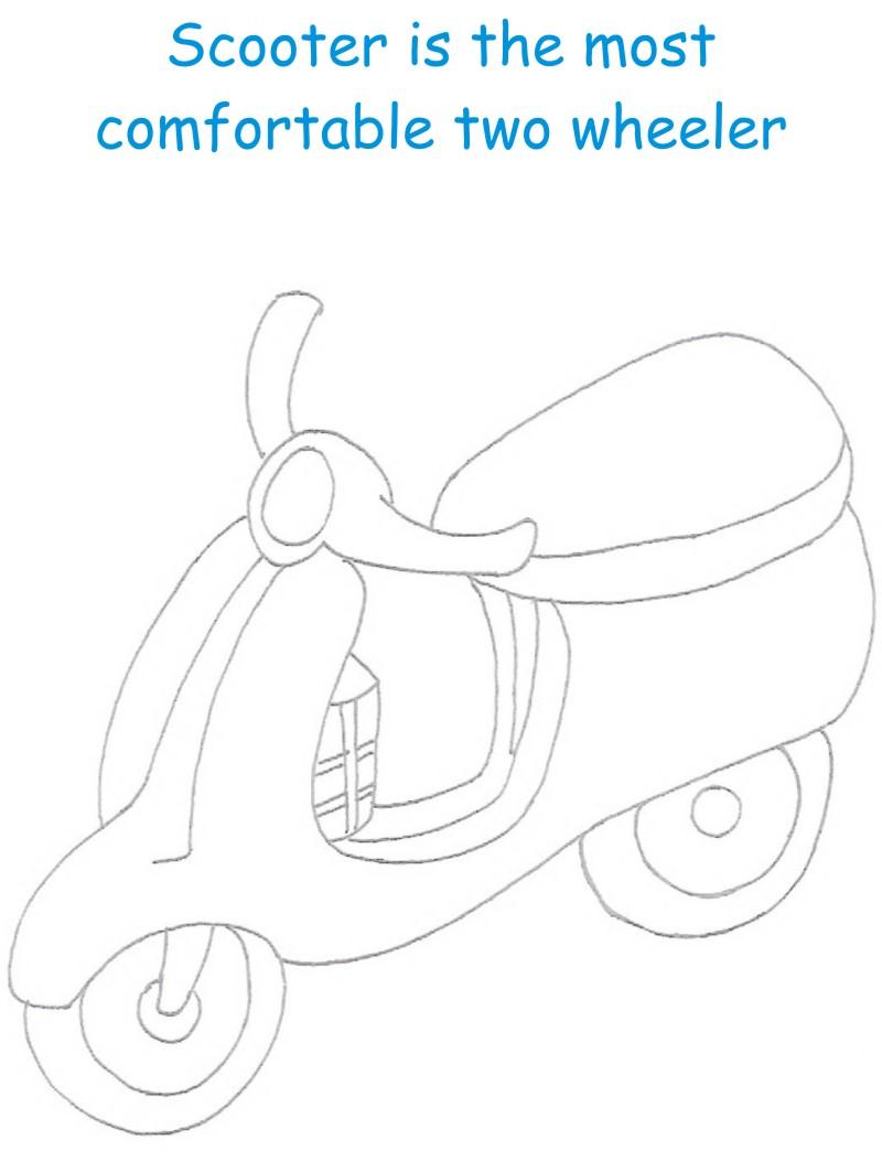 34 Cool Scooter Coloring Pages Printable 7